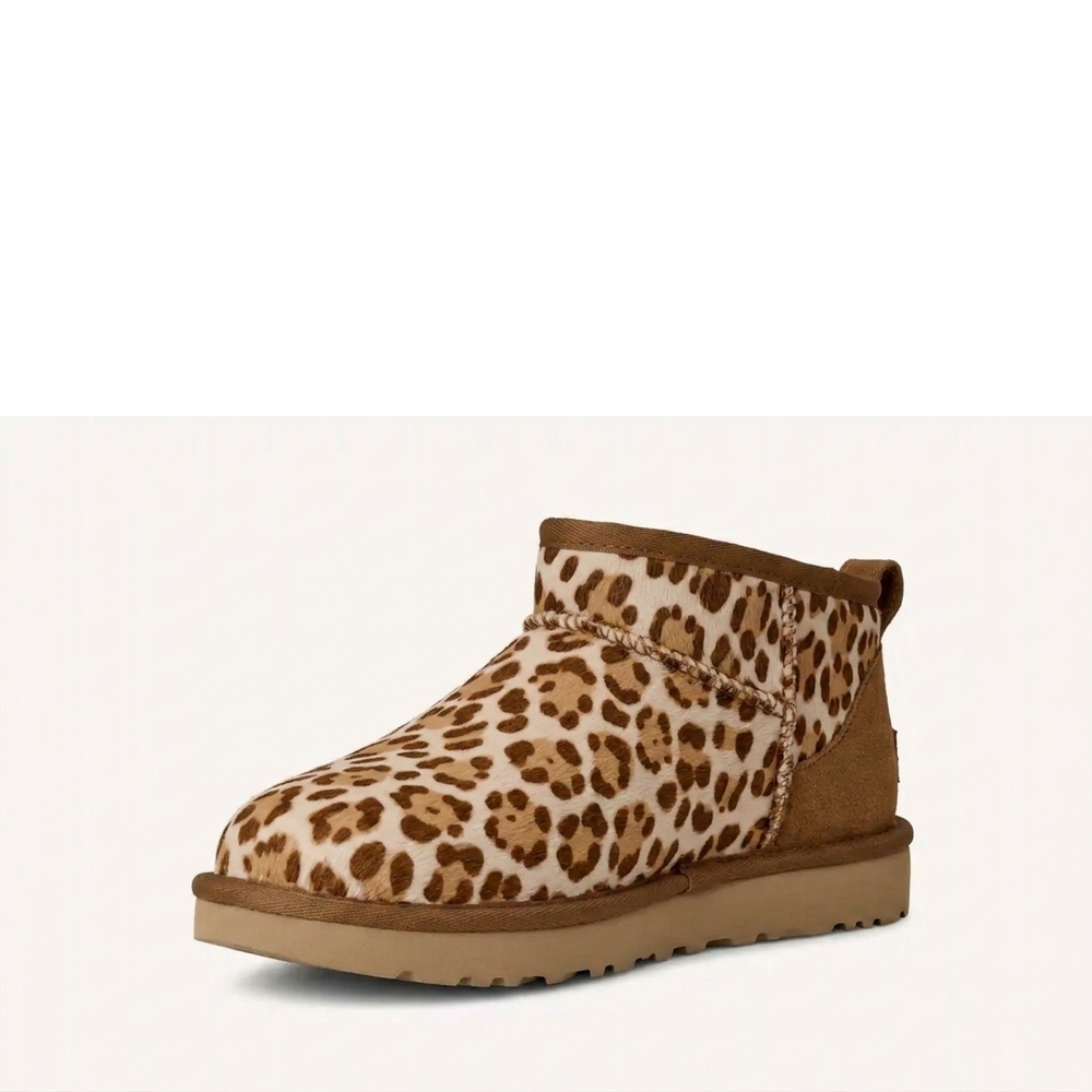 NEW UGG women's classic ultra mini plains boot in felicity leopard jasmine